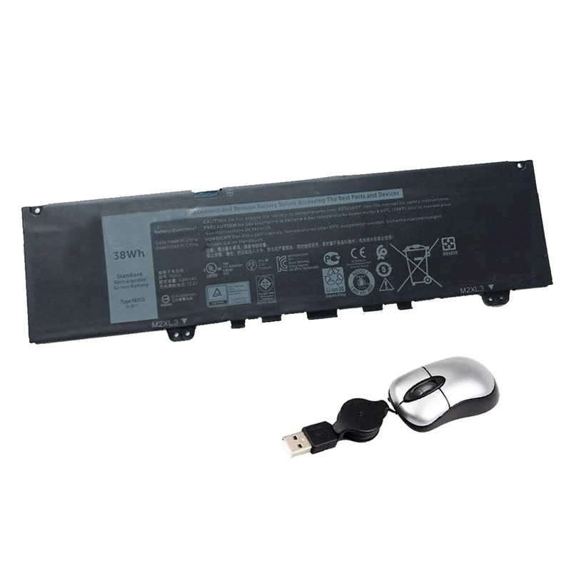 AMSB6|#Amsahr F62G0-05 Replacement Battery for DELL F62G0, Vostro 5370, 13-5370-D1505S, 13-5370-D1745G, 13-5370-D1745S - Includes Mini Optical Mouse ()