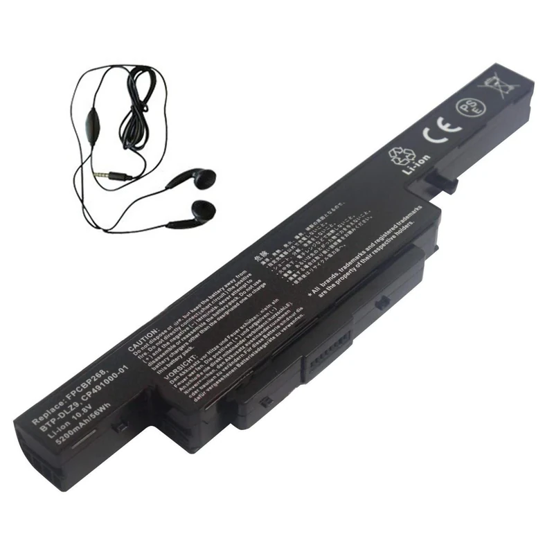 AMSB6|#Amsahr CP491000-01-03 Replacement Battery for FUJITSU CP491000-01, LifeBook SH530, BTP-DLZ9, FPCBP268, FPCBP268-K - Includes Stereo Earphone ()