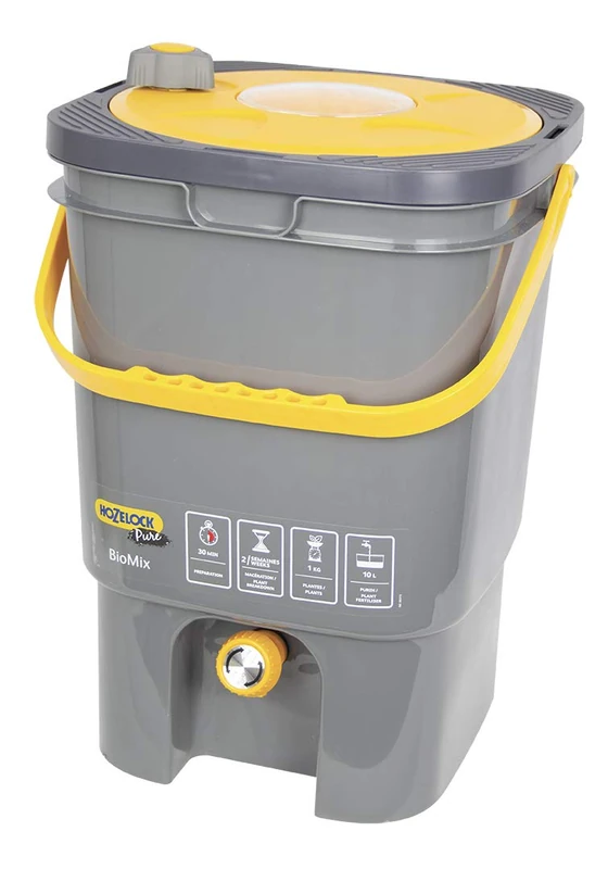 HOZELOCK - Liquid Fertaliser Biomix : Natural Gardening, Homemade Nutrient Rich Liquid Plant Feed, Ultimate Solution to Care for Plants, Easy-to-use Filter, Efficient Fertiliser [2028 3460]