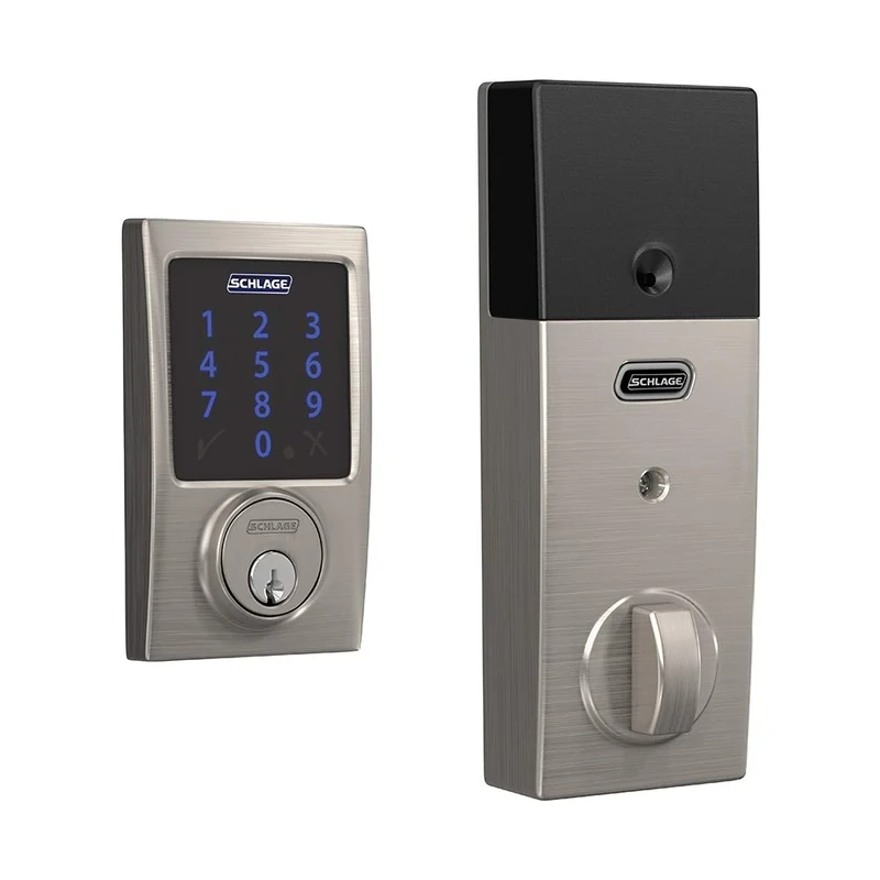 SCHLAGE BE469ZP CEN 619 Connect Residential Electronic Touchscreen Deadbolt, Satin Nickel, Century
