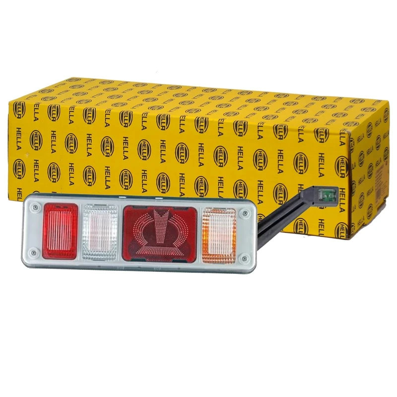 HELLA 2VP 340 961-541 Rearlight "Krone" - Hybrid - 24V - mounting/Bolted - Lens Colour: Crystal clear - Plug: EasyConn - Plug: Male - left - Quantity: 1