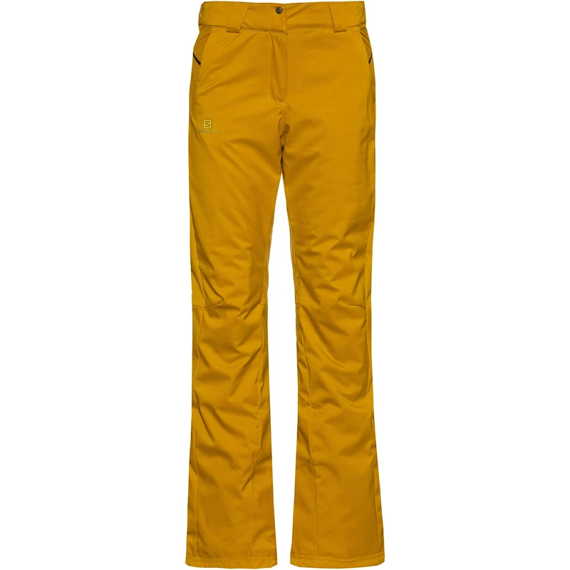 Salomon Women’S Ski Trousers, Stormseason Pant W, Synthetic Blend, Yellow (Golden Palm), Size S/R, LC1212300