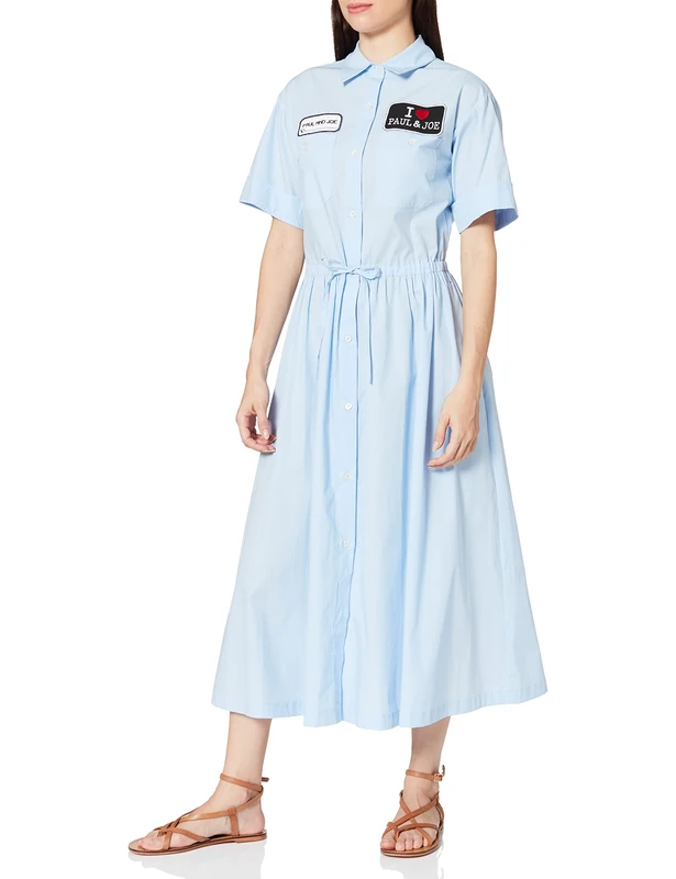 Paul & Joe Women's Jpiemontese Dress, Blue (Ciel/Light Blue 32), 8