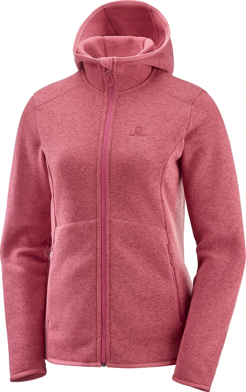 Salomon Women'S Sports Jacket with Hood, Bise Hoodie W, Polyester, Pink (Garnet Rose), Size L, LC1203700 - Image 1