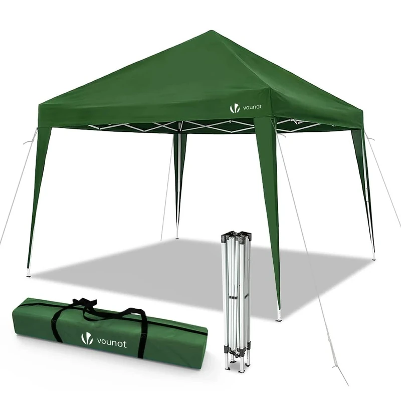VOUNOT 3x3m Pop Up Gazebo with 4 Leg Weight Bags, Folding Party Tent for Garden Outdoor, Green