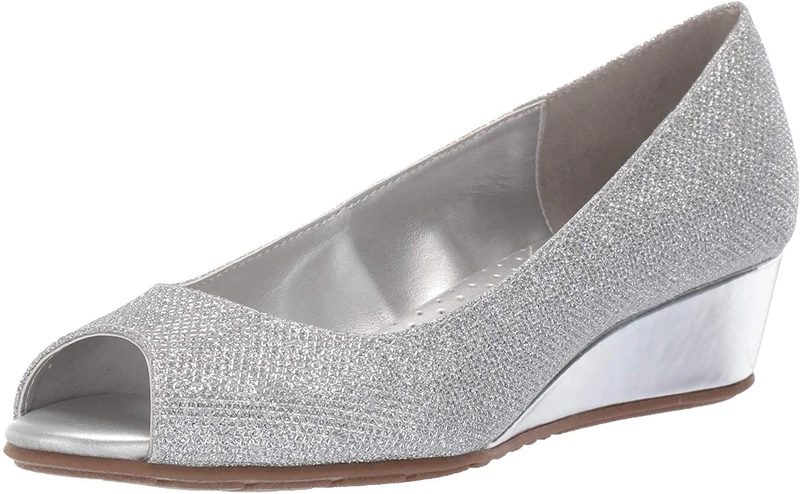 Bandolino Women's Candra Pump, Silver Glamour, 5.5 UK
