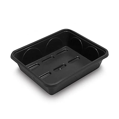 EarlyGrow MPL50042/S/5 Heavy Duty Small Seed or Gravel Tray 21.5 x 17.5 x 5.5 Centimetres - Pack of 5 - Black