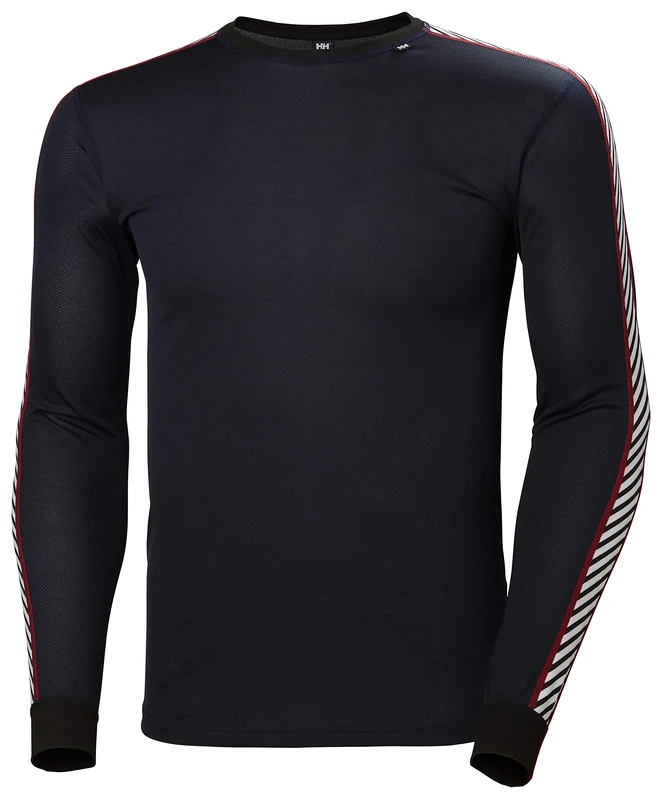 Helly Hansen Men's HH Lifa Stripe Crew, Navy, XL