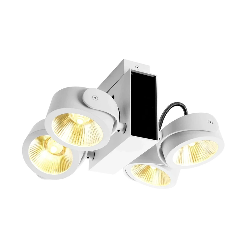 SLV Wall and Ceiling-Mounted Light TEC KALU CW/Internal Ceiling and Wall Illumination, Surface-Mounted Light, Wall-Mounted Light, Ceiling Spotlight / 3000K 60W 3800lm White dimmable 24 Degrees