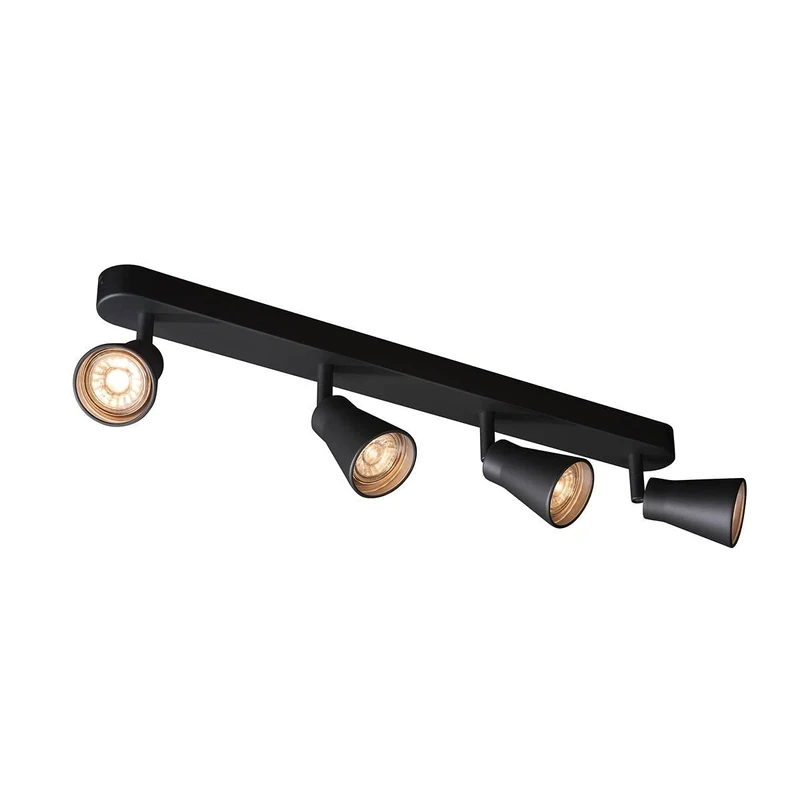 SLV Surface-Mounted Wall and Ceiling Light AVO CW Quad/Internal Ceiling and Wall Illumination, Surface-Mounted Light, Wall-Mounted Light, Ceiling spot / GU10 50W Black