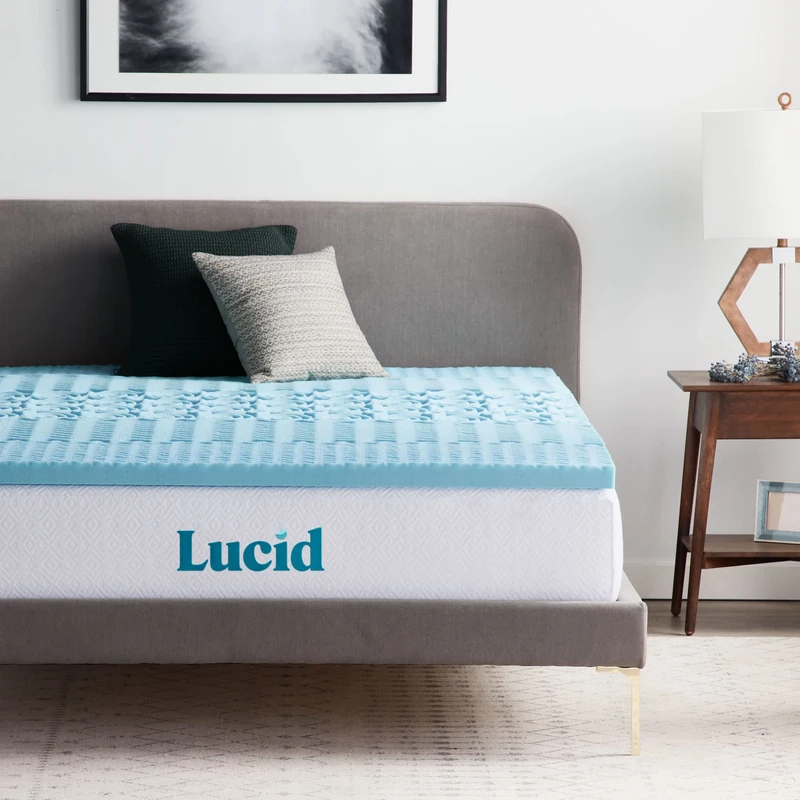 LUCID Mattress Topper, Foam, Gel, Full XL