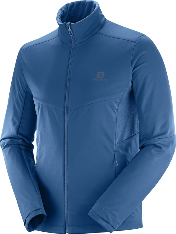 Salomon Men's Sports Jacket, AGILE WARM JKT M, Polyester, Blue (Poseidon), Size S, LC1161700