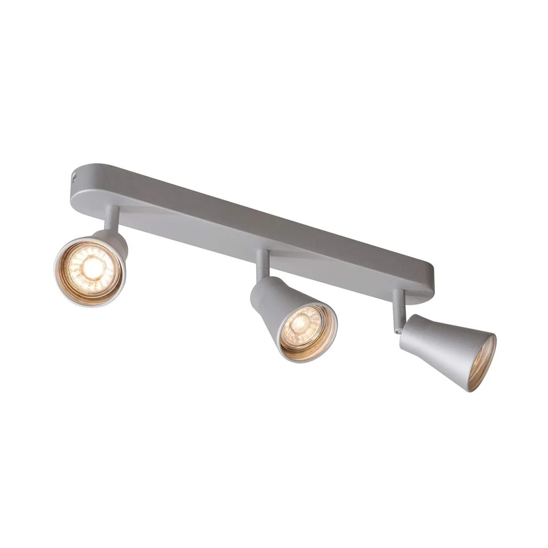 SLV Wall and Ceiling-Mounted Light AVO CW Triple/Ceiling and Wall Lighting Inside, Surface-Mounted Light, Wall-Mounted Light, Ceiling Spotlight / GU10 50W Grey