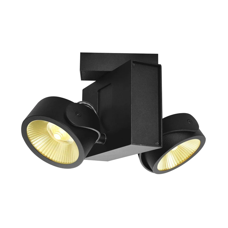 SLV Wall and Ceiling-Mounted Light TEC KALU CW/Interior Ceiling and Wall Lighting, LED spot, Surface-Mounted Light, Ceiling Spotlight / 3000K 31W 1900lm Black dimmable 24 Degrees