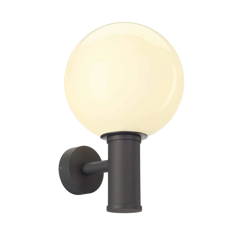SLV Wall-Mounted Light GLOO Pure WL/Lighting for Walls, Paths, entrances, LED Spotlight Outdoor, Surface-Mounted Light Outdoor, Garden lamp / E27 IP44 23W Anthracite