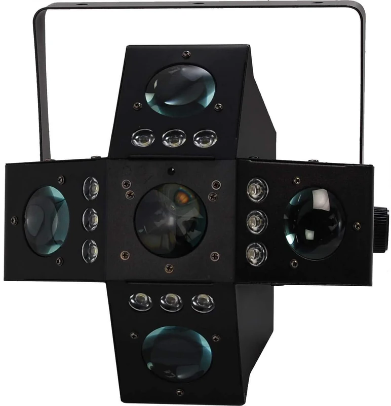 Red show Mul-45 - LED Light with Built-In Derby, Moonflowers and Strobe Effect, 7 Pre-Programmed Shows, 6 Dmx Channels