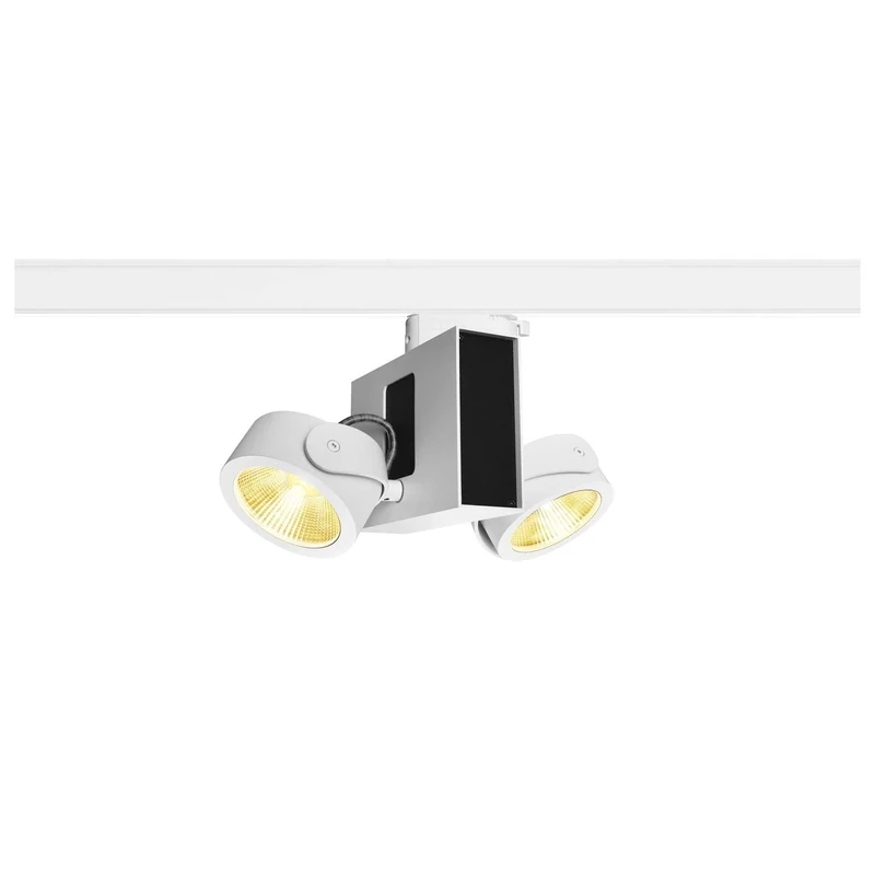 SLV 3-Phase System spot TEC KALU Double/LED 3-Phase Spotlight, spot, Ceiling Spotlight, Ceiling Light, Track System, Indoor Lighting / 3000K 31W 1900lm White dimmable 24 Degrees