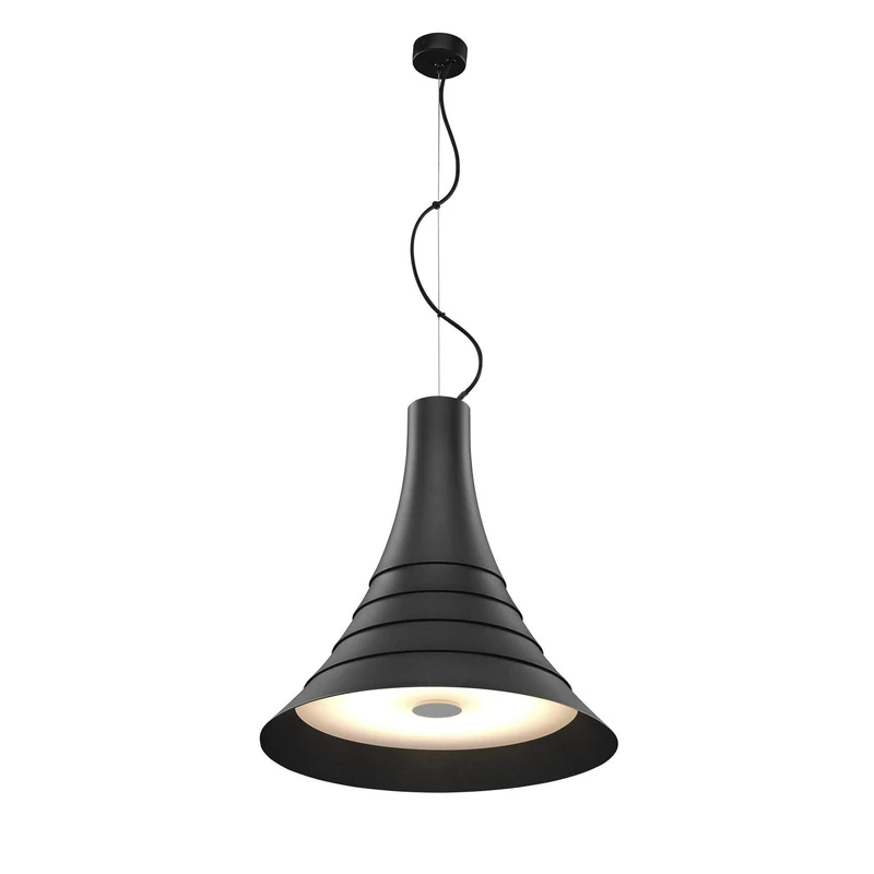 SLV Pendant lamp BATO 45 PD/Living Room lamp, Interior Lighting, Dining Room Drop Light, LED, Ceiling lamp / 2700K 30W 1450lm Black dimmable 100 Degrees