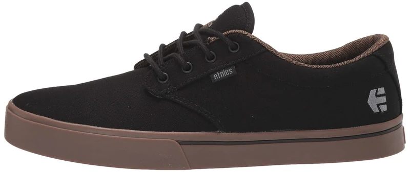 Etnies Jameson 2 Eco Sustainable Skate Style, Reinforced Cupsole, Cushioned Feel, Everyday Sneakers, Vegan - Black/Charcoal/Gum - 7