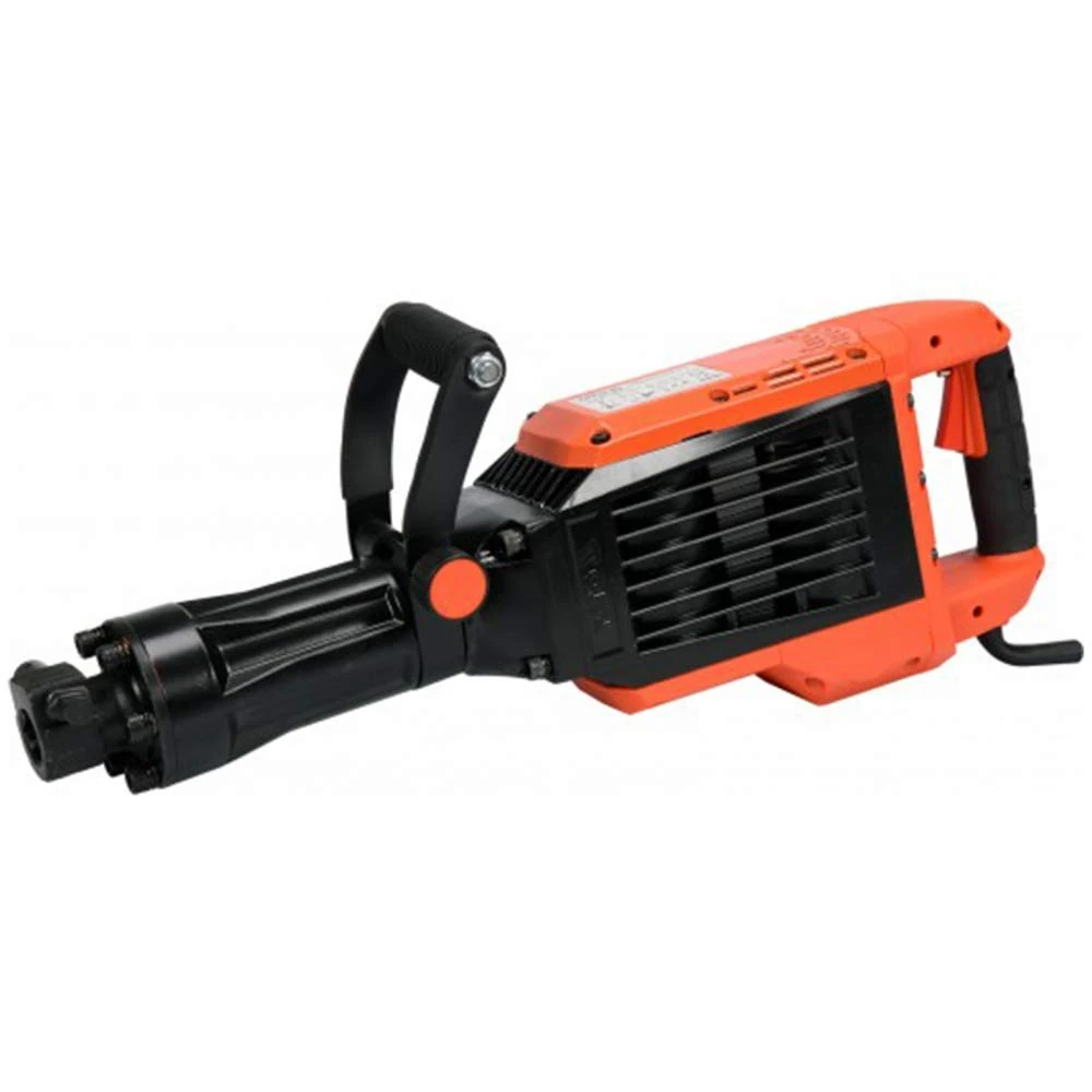 YATO Professional Demolition Hammer | 1600W | 65 Joules | Hexagonal Bit | Sharp & Flat Chisel | Solid Metal Case | Oil Cooling | Impact Chipping Hammer