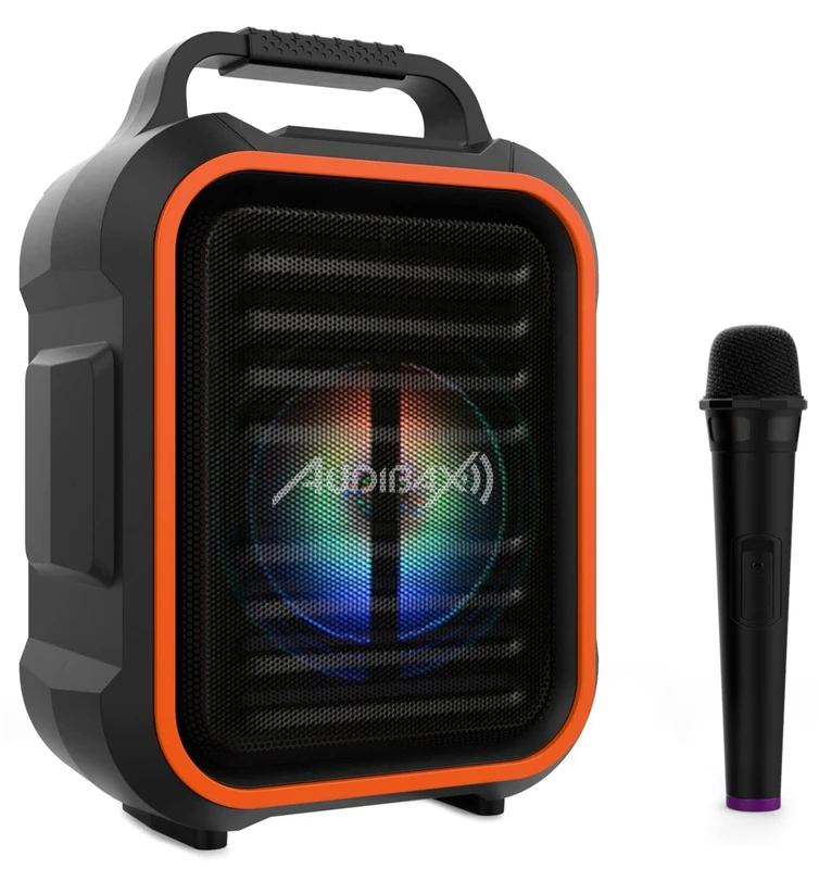 Audibax | Combo Port6 VHF Bluetooth System | Bluetooth Speaker with USB/SD/MP3 Rechargeable Battery Wireless Microphone FM Radio Remote Control LED Lighting Sound Equalization - Image 1