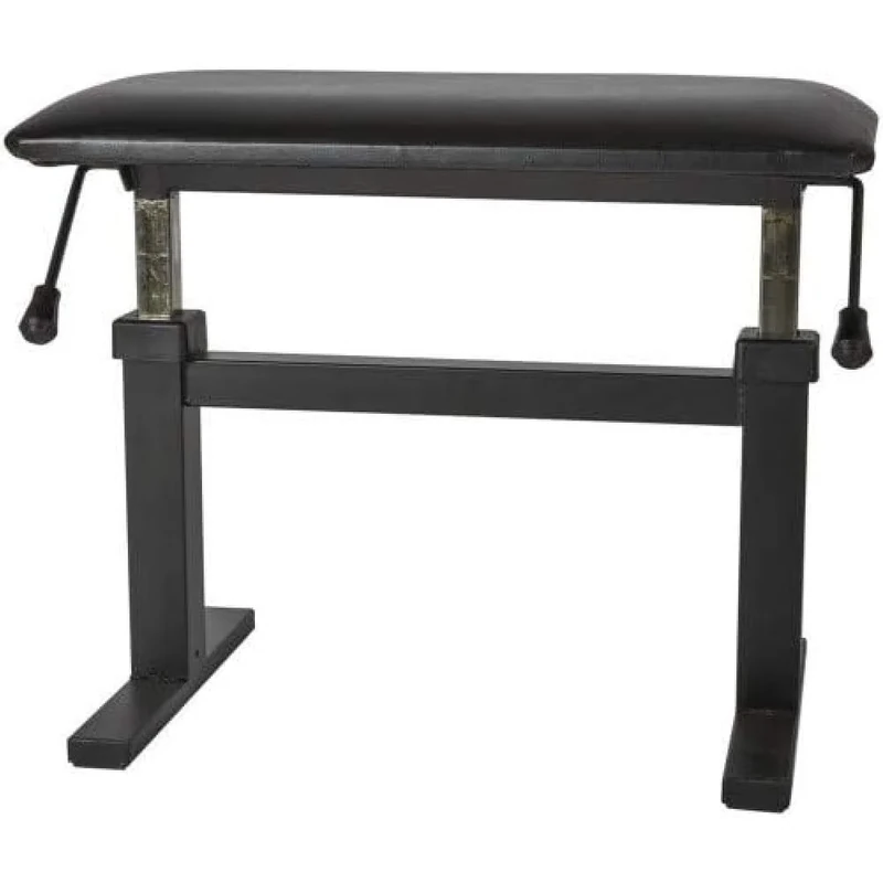 GEWA Piano Bench Deluxe Auto Lift, XL black, leatherette cover, stable metal frame