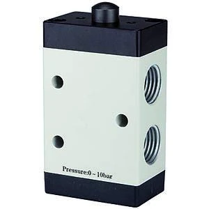 RIEGLER 115953-511.1001 3/2-way valve, mechanically actuated, M3, tappet, NC, G 1/4, 1 piece