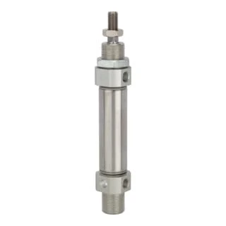 RIEGLER 114908-11.DM.40030 Round Cylinder "MI", Double-Action, Piston Diameter 40, Stroke 30, G 1/4, Pack of 1