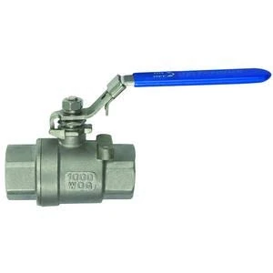 RIEGLER 135358-397.08 Stainless Steel Ball Valve, 2 Pieces, Length According to DIN 3202-M3, G 2, Pack of 1
