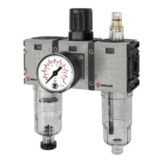 RIEGLER Futura Mini 142483-FUM 621-10 WE 3-Piece Set PC Beh Standard Mano G 1/4 0.5-10 HA Pack of 1