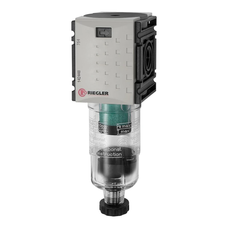 RIEGLER Futura Mini 142448-FUM 871 Micro Filter with PC Container BG 0 G 1/4 HA Pack of 1