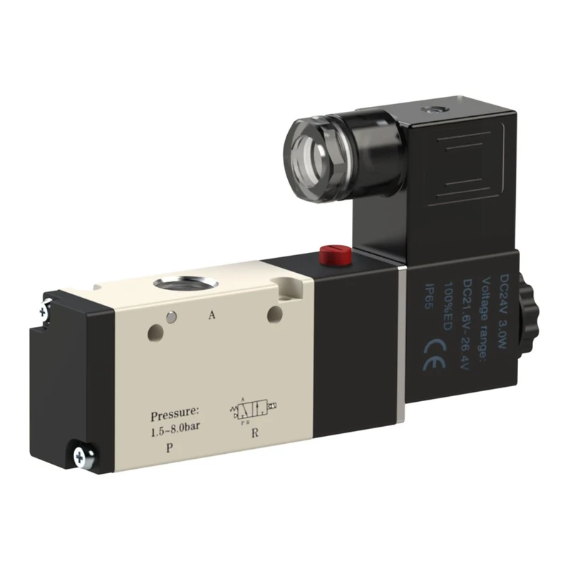 RIEGLER Electropneum 116099-517.1200 3/2-Way Valve NC, M5, 24 V DC, 1 Piece