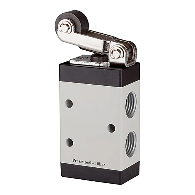 RIEGLER 115956-511.2000 3/2-way Mechanical Operated Valve M3 Roller Lever NC, G 1/8, 1 piece