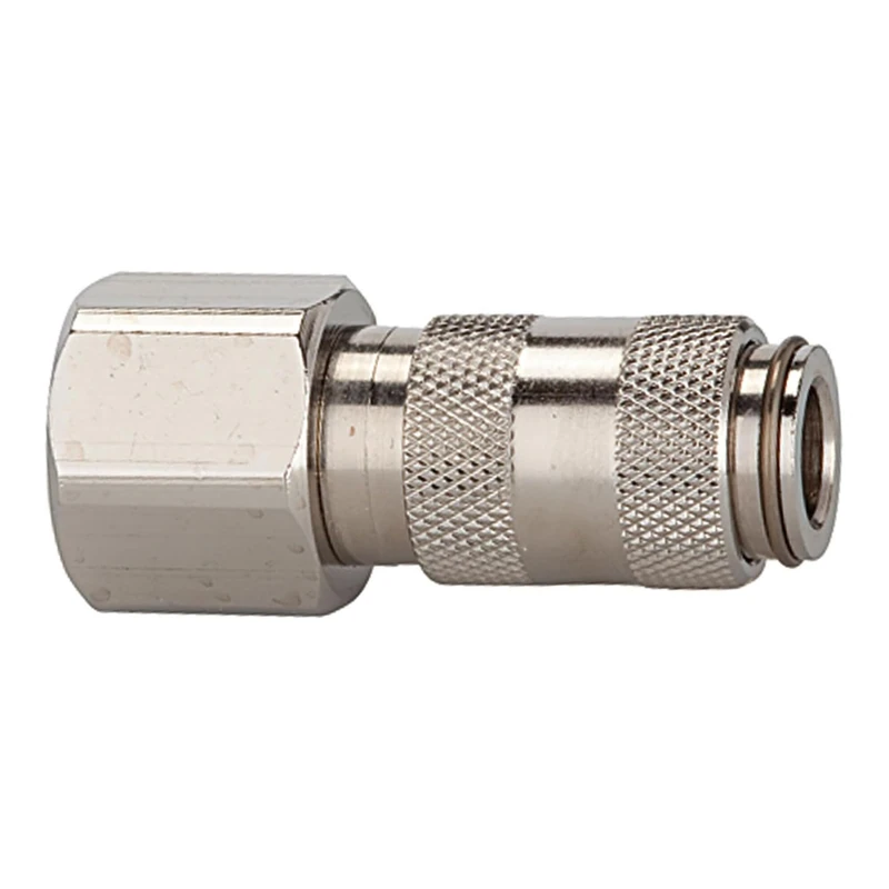 RIEGLER 107110-243.08/4-ES Quick Release Coupling NW 2.7, Stainless Steel 1.4404, G 1/8 IG, Pack of 1