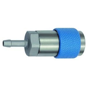 RIEGLER 141890-426.21-DREH-B Unv. Rotary Safety Coupling NW 6, ISO 6150 C, Nozzle LW 6, Blue, Pack of 1
