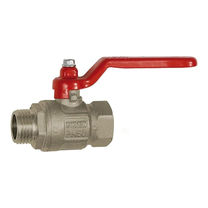 RIEGLER 103108-329.27-R Ball Valve Basic Design, Hand Lever, IG/AG, MS Vern, G 1 1/4, Pack of 1