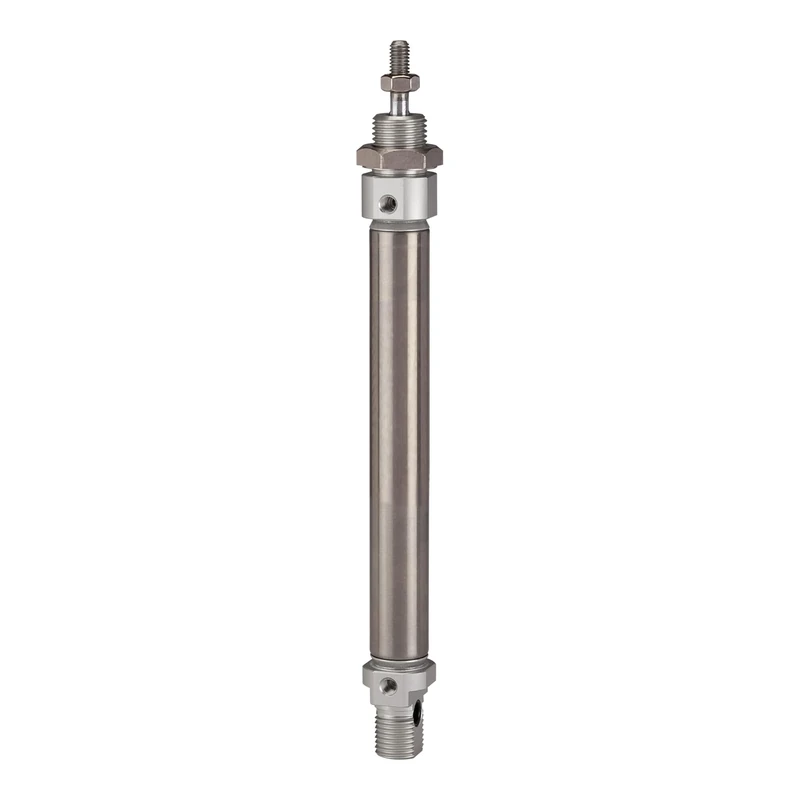 RIEGLER 114822-11.DM.16040 Round Cylinder "MI" Double-Acting Piston Diameter 16, Stroke 40, M5 x 0.8, Pack of 1