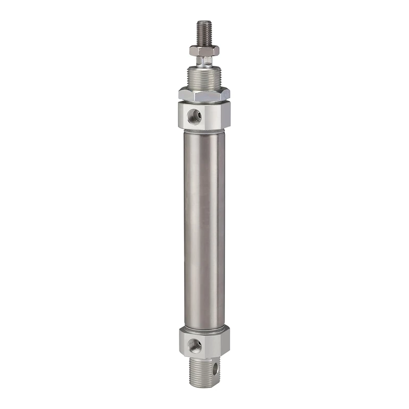 RIEGLER 114861-11.DM.25025 Round Cylinder "MI" Double-Acting Piston Diameter 25, Stroke 25, G 1/8, Pack of 1
