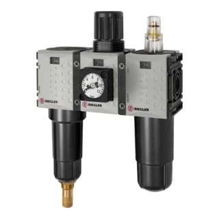 RIEGLER Futura Mini 142515-FUM 633 M-8-KM WE 3-Piece Set Metal B Compact Mano G 1/4 0.5-8 VA 1 Piece