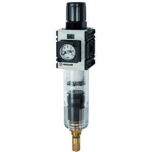 RIEGLER Futura-mini 142423-FUM 821-4-KMC Filter Regulator, PC, Kompaktmano, VA-NC, G 1/4, 0.1-4, 1 Piece