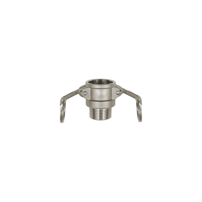 RIEGLER Kamlok 108110-1113.112-ES Quick Coupling Socket with AG, Type B, ES 1.4401, R 1 1/2, Pack of 1