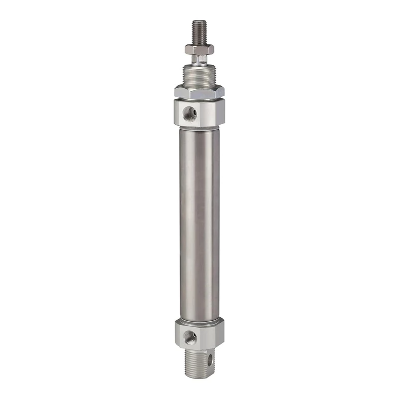 RIEGLER 114845-11.DM.20100 Round Cylinder "MI" Double-Acting Piston Diameter 20, Stroke 100, G 1/8, Pack of 1
