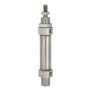 RIEGLER 114891-11.DM.32100 Round Cylinder "MI", Double-Action, Piston Diameter 32, Stroke 100, G 1/8, Pack of 1