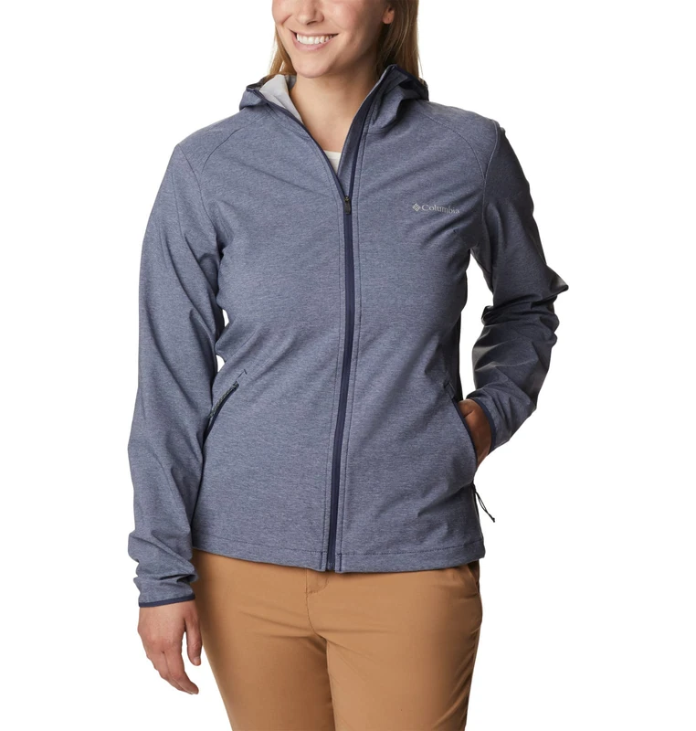 Columbia Women's Heather Canyon Softshell Jacket Softshell Jacket, Nocturnal Heather, Size L