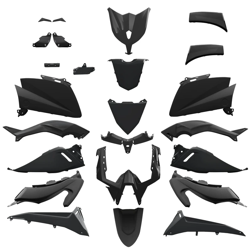 one by Camamoto Complete Plastic Fairing Set Kit for Yamaha T-Max 530 Year 2012-2013-2014 ABS Material 25 Pieces Glossy Black