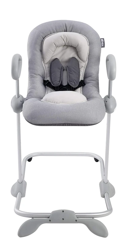 Béaba - Up and Down III - Baby Bouncer - Baby Chair and Swing seat - 12 Positions - Height Adjustable - Comfortable and Ergonomic - Unisex for Baby - Grey