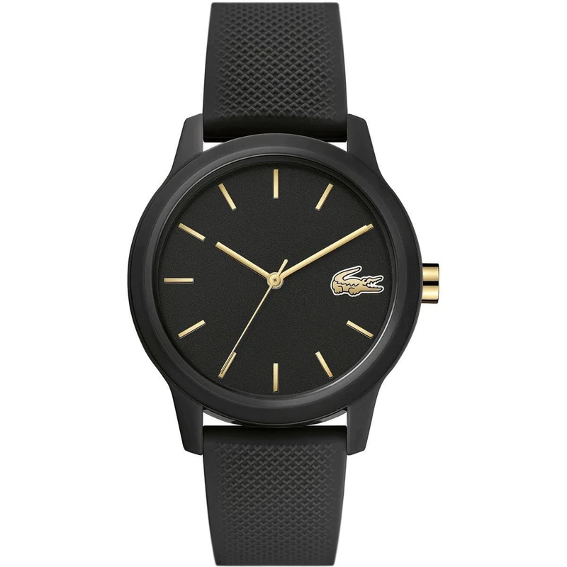 Lacoste Analogue Quartz Watch for Women LACOSTE.12.12 LADIES Collection with Black Silicone Bracelet - 2001064