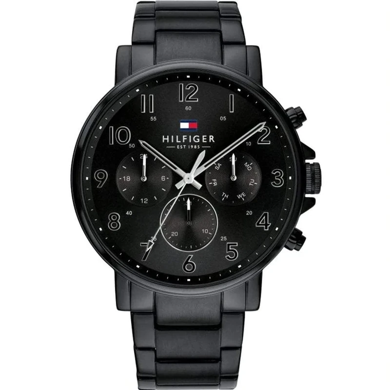 Tommy Hilfiger Analogue Multifunction Quartz Watch for Men with Black Stainless Steel Bracelet - 1710383