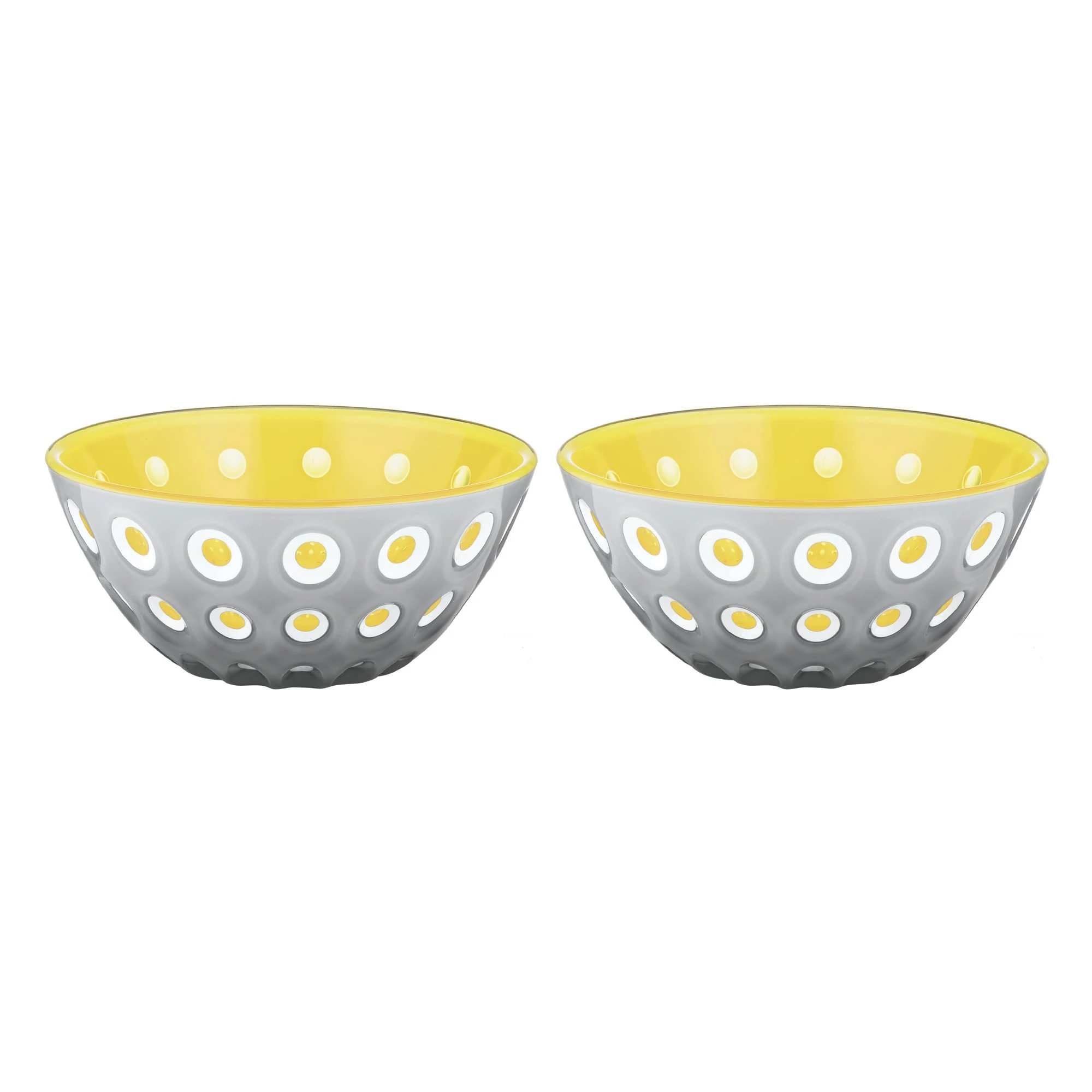 Guzzini 8008392300991 LE MURRINE Bowl, Acrylic, 300 milliliters, Grigio/Giallo