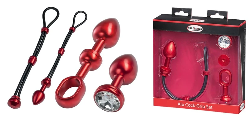 MALESATION Cock Grip Set Red S - Image 1